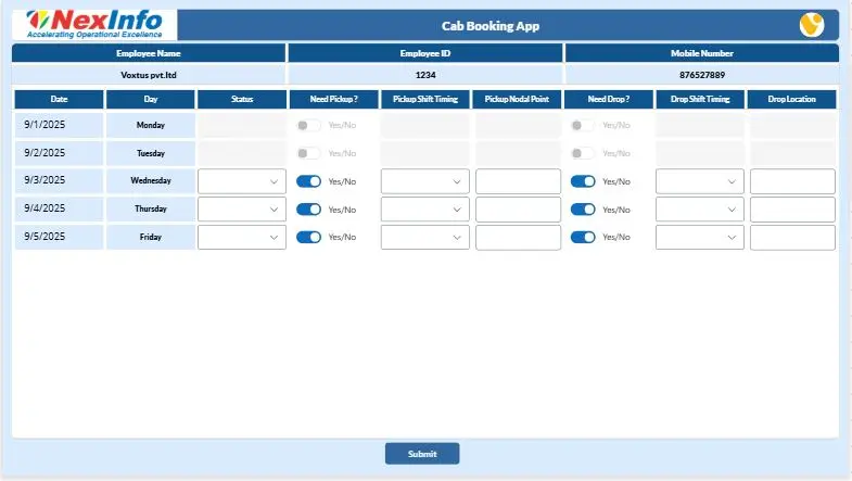 Cab Booking App